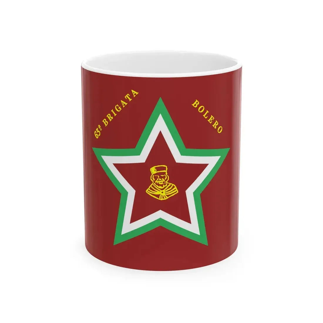 Flag of the Italian Partisan 63rd Brigade (Italy) White Coffee Mug 11oz - Go Mug Yourself