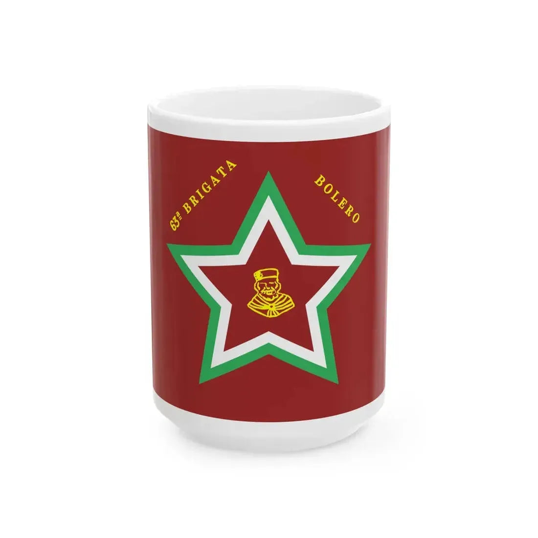 Flag of the Italian Partisan 63rd Brigade (Italy) White Coffee Mug 15oz - Go Mug Yourself