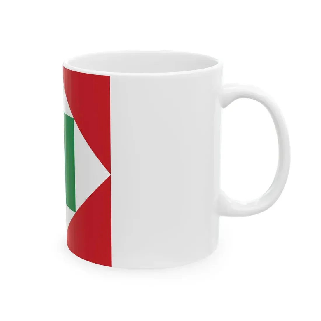 Flag of the Italian Republic 1802 (Italy) White Coffee Mug - Go Mug Yourself