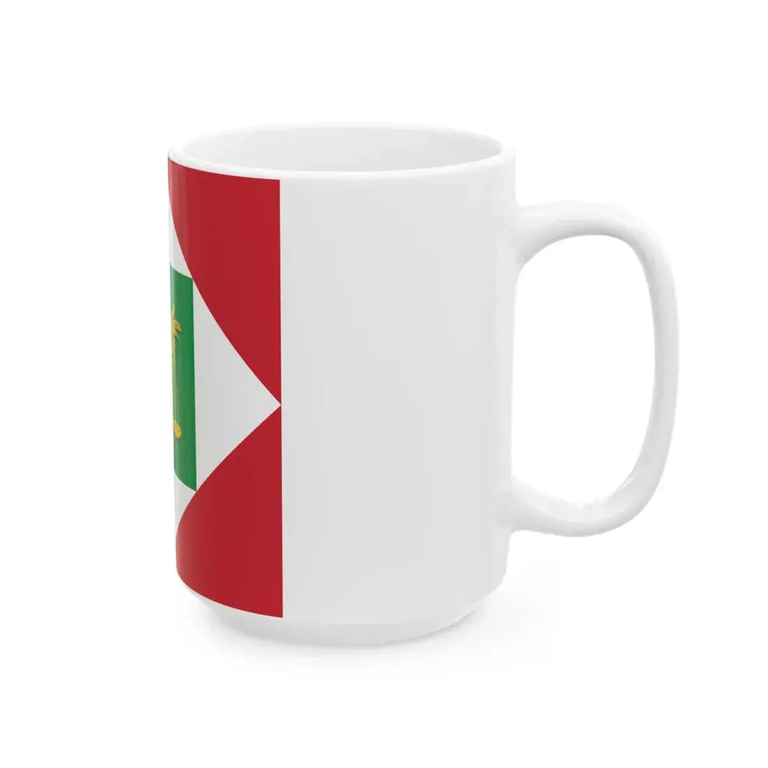 Flag of the Italian Republic Napoleonic with coat of arms (Italy) White Coffee Mug - Go Mug Yourself