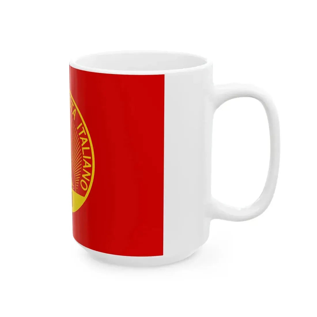 Flag of the Italian Socialist Party 1971-1978 (Italy) White Coffee Mug - Go Mug Yourself