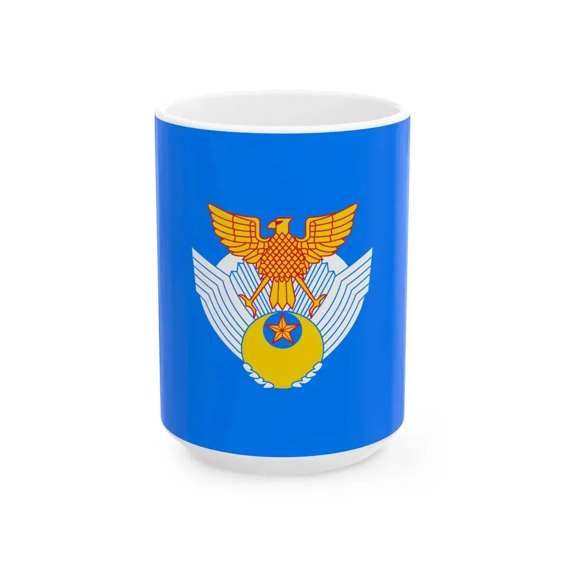 Flag of the Japan Air Self-Defense Force 1957-1972 (Japan) White Coffee Mug 15oz - Go Mug Yourself