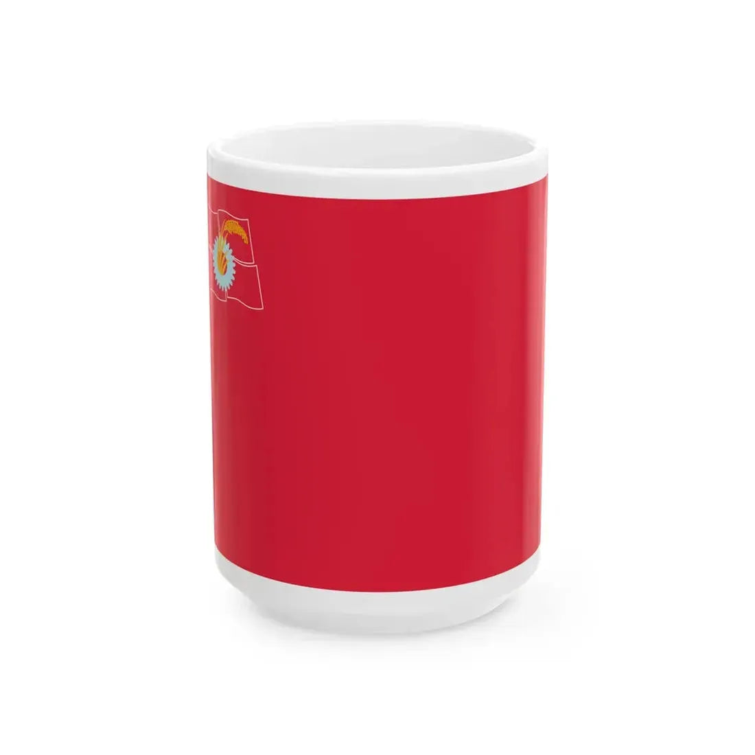 Flag of the Japanese Communist Party (Japan) White Coffee Mug 15oz - Go Mug Yourself