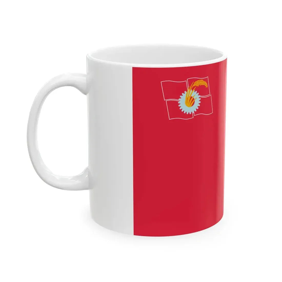 Flag of the Japanese Communist Party (Japan) White Coffee Mug - Go Mug Yourself