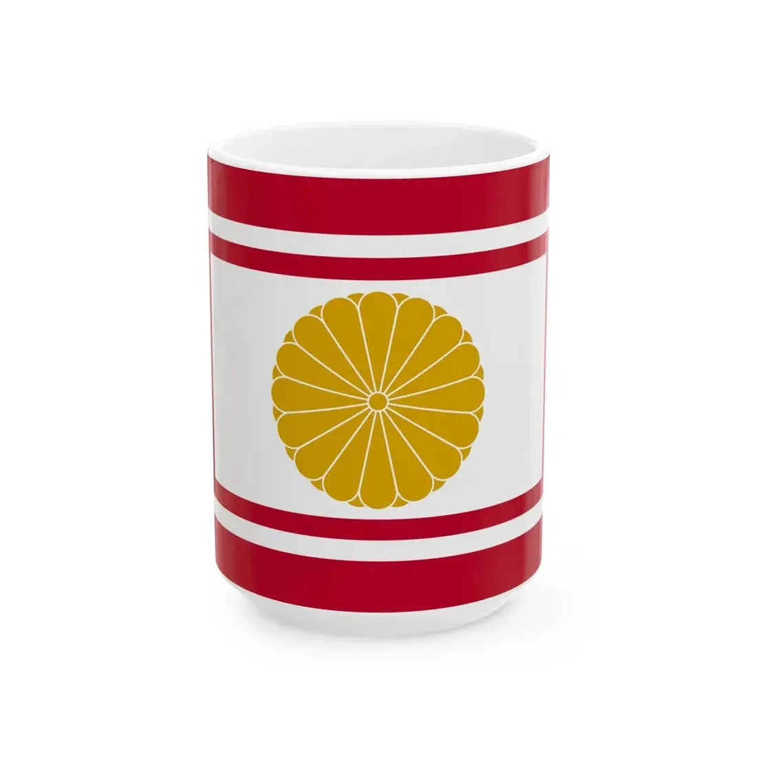 Flag of the Japanese Crown Prince (Japan) White Coffee Mug 15oz - Go Mug Yourself