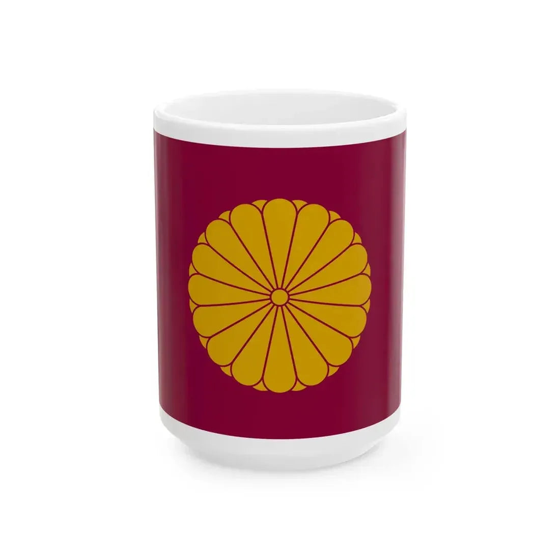 Flag of the Japanese Emperor Emeritus (Japan) White Coffee Mug 15oz - Go Mug Yourself