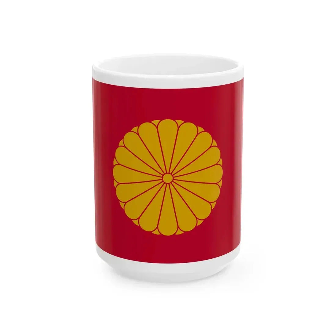 Flag of the Japanese Emperor (Japan) White Coffee Mug 15oz - Go Mug Yourself