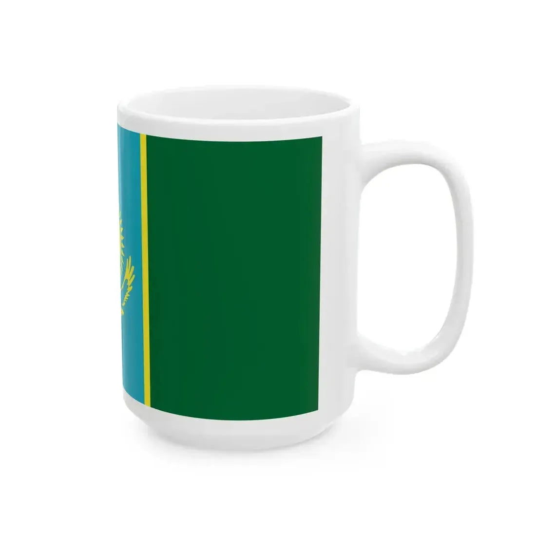 Flag of the Kazakh Border Service (Kazakhstan) White Coffee Mug - Go Mug Yourself
