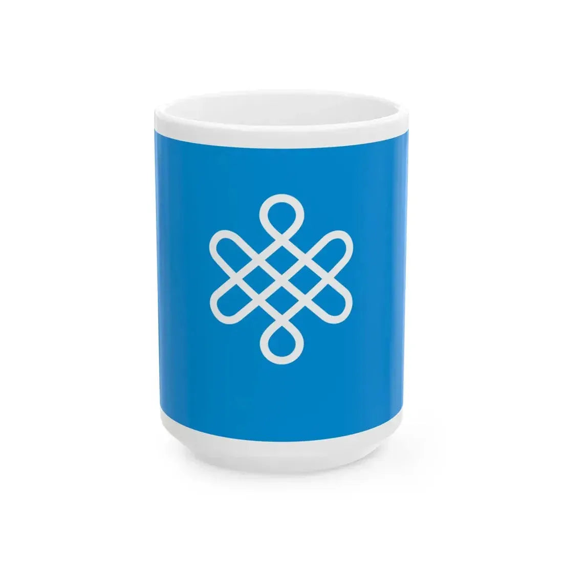 Flag of the Kazakh Khanate (Kazakhstan) White Coffee Mug 15oz - Go Mug Yourself