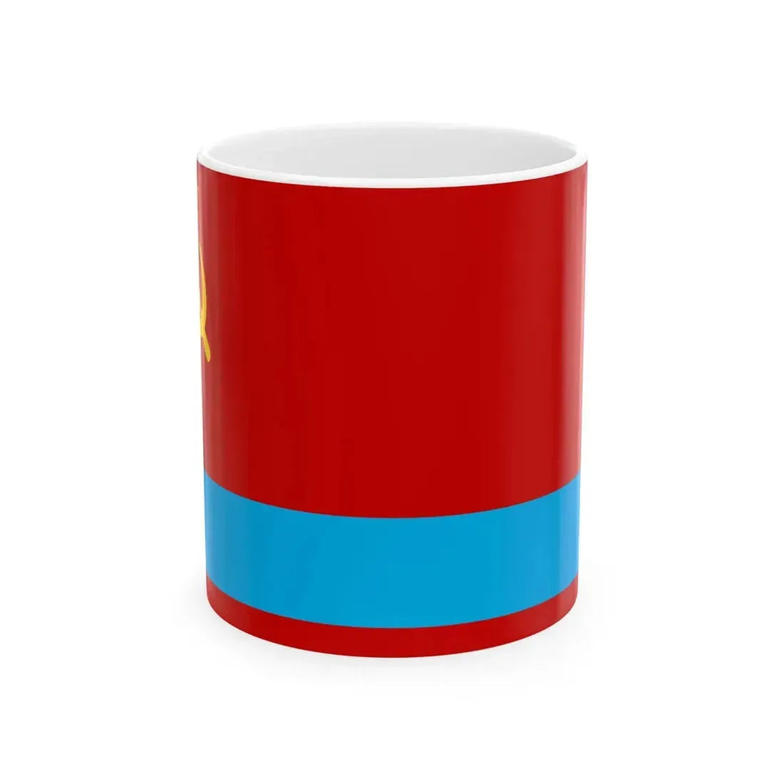 Flag of the Kazakh Soviet Socialist Republic 1953-1991 Flag of Kazakhstan 19911992 2-3 (Kazakhstan) White Coffee Mug 11oz - Go Mug Yourself