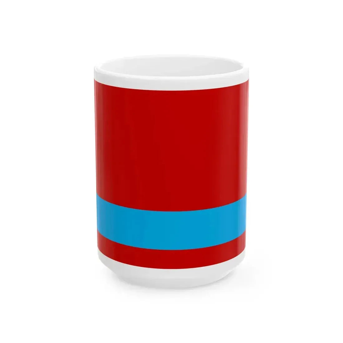 Flag of the Kazakh Soviet Socialist Republic 1953-1991 Flag of Kazakhstan 19911992 2-3 reverse (Kazakhstan) White Coffee Mug 15oz - Go Mug Yourself