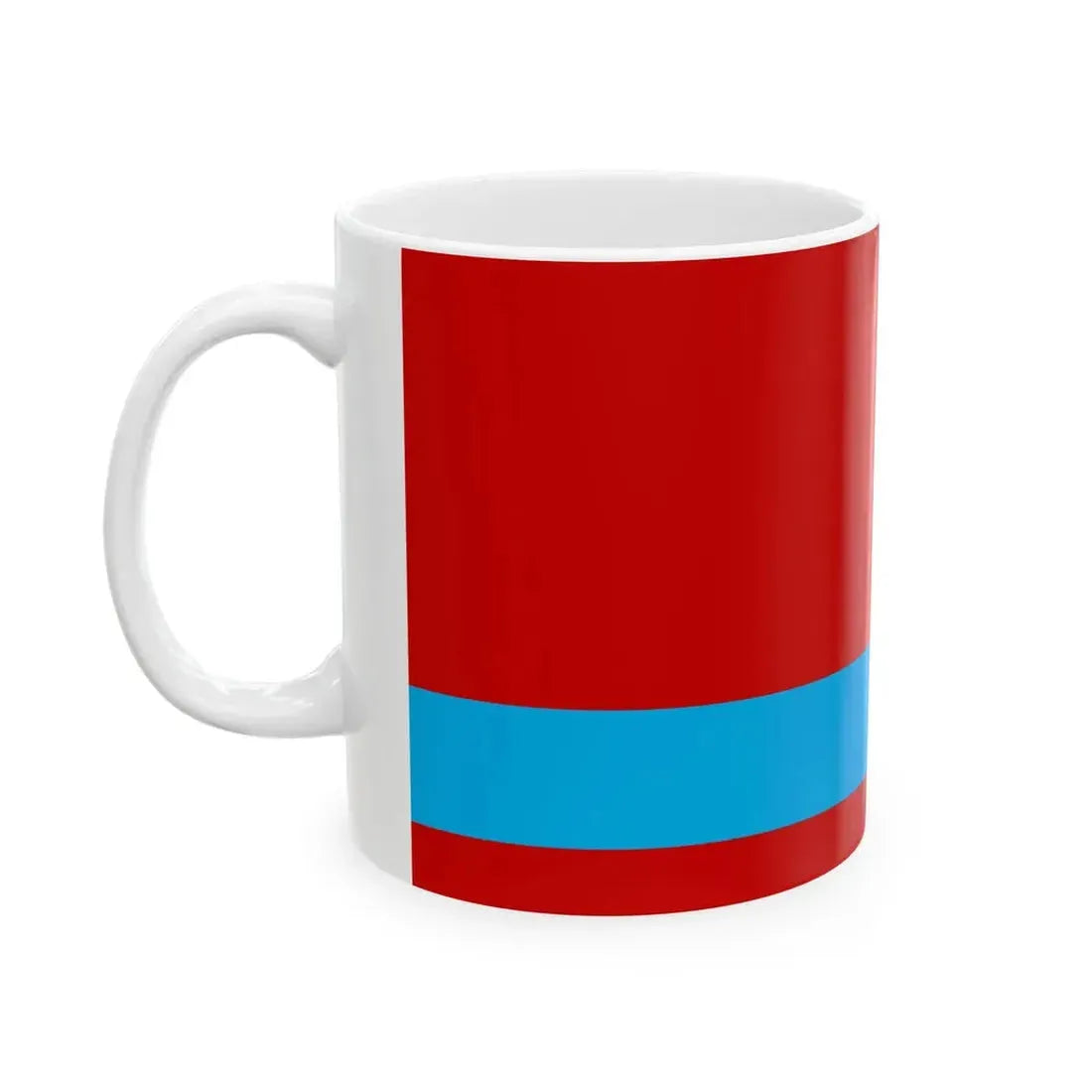 Flag of the Kazakh Soviet Socialist Republic 1953-1991 Flag of Kazakhstan 19911992 reverse (Kazakhstan) White Coffee Mug - Go Mug Yourself