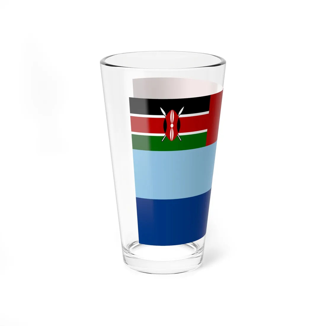 Flag of the Kenya Defence Forces (Kenya) Pint Glass 16oz - Go Mug Yourself