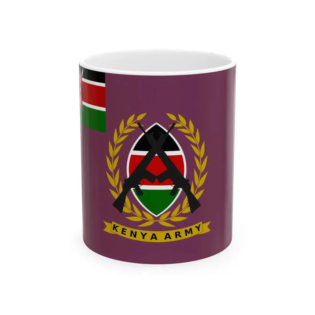 Flag of the Kenyan Army (Kenya) White Coffee Mug 11oz - Go Mug Yourself