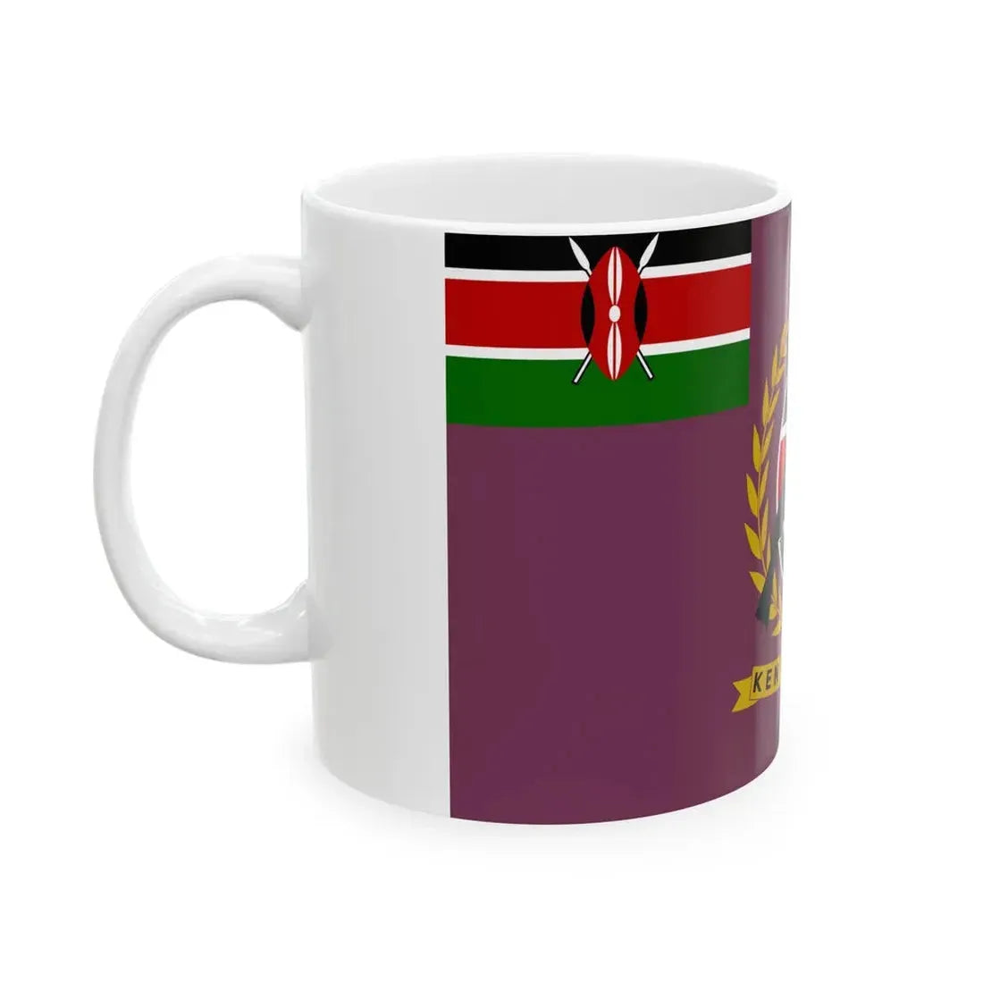 Flag of the Kenyan Army (Kenya) White Coffee Mug - Go Mug Yourself