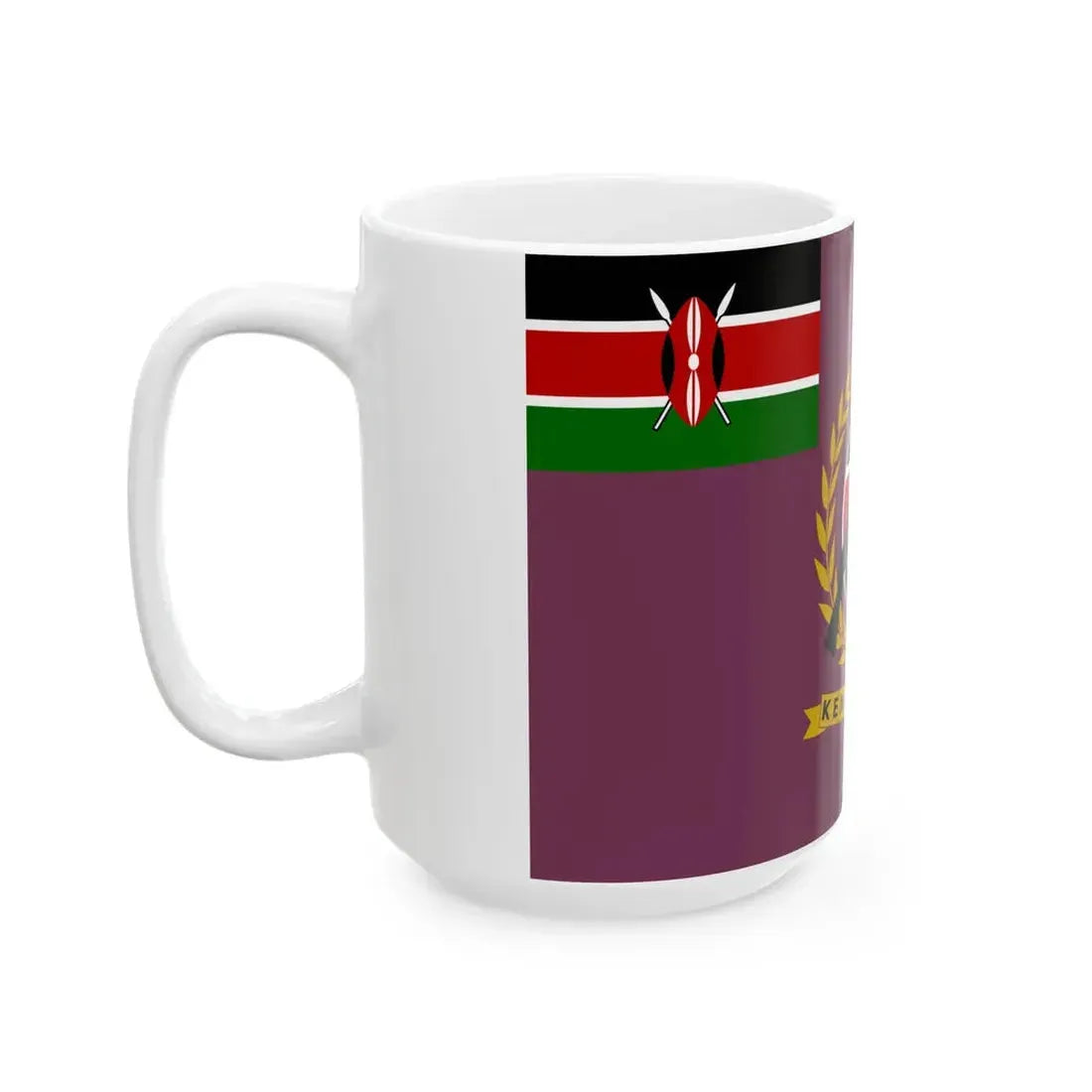 Flag of the Kenyan Army (Kenya) White Coffee Mug - Go Mug Yourself