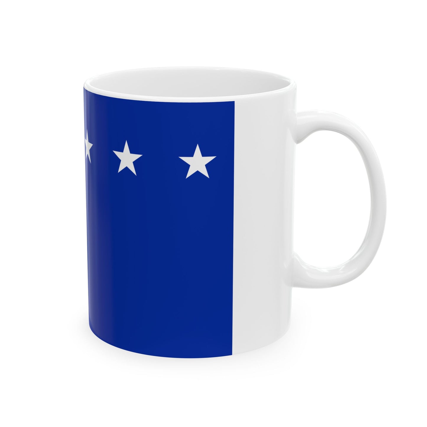 Flag of the Khmer Republic type 2 (Cambodia) White Coffee Mug-Go Mug Yourself