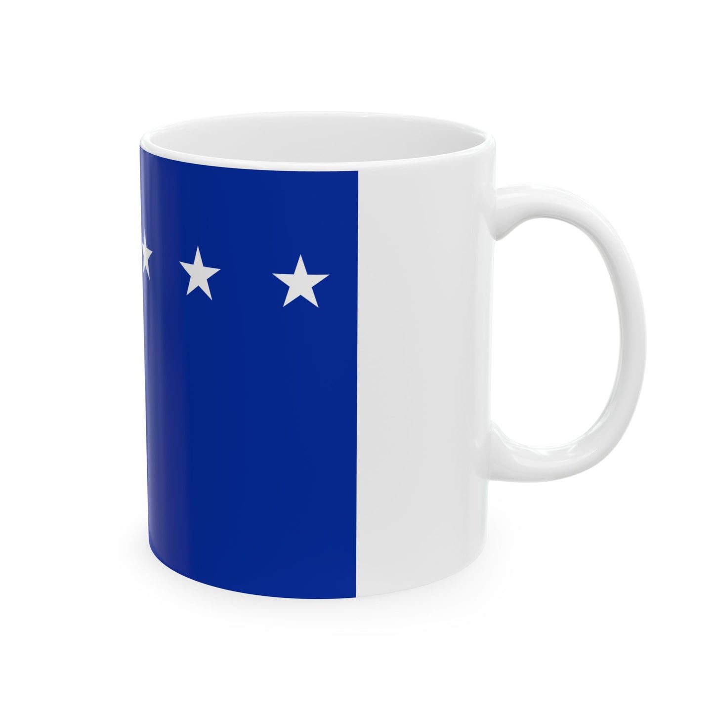 Flag of the Khmer Republic type 4 (Cambodia) White Coffee Mug-Go Mug Yourself
