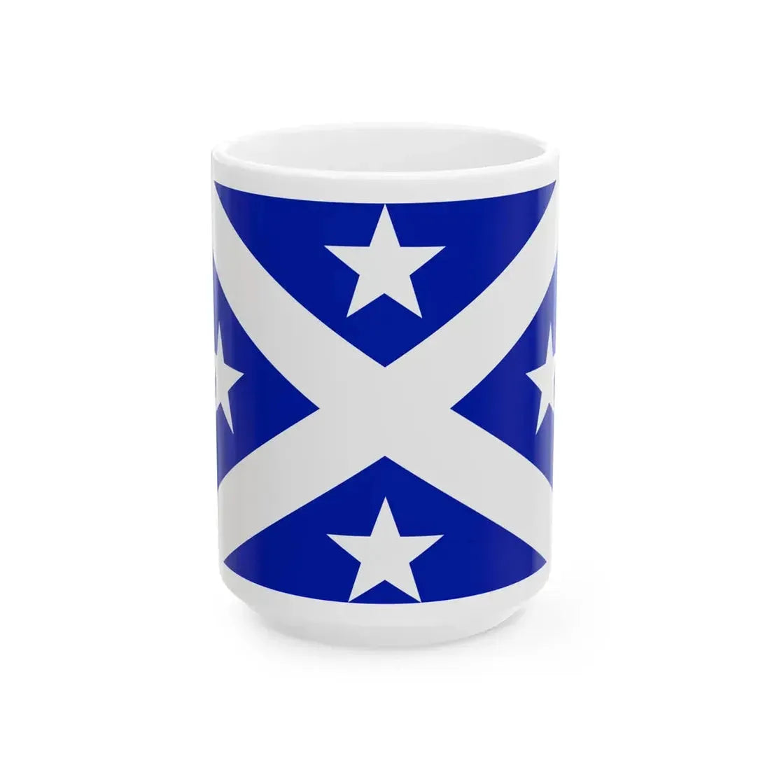 Flag of the Kingdom of Abemama April 1884-June 1884 (Kiribati) White Coffee Mug 15oz - Go Mug Yourself