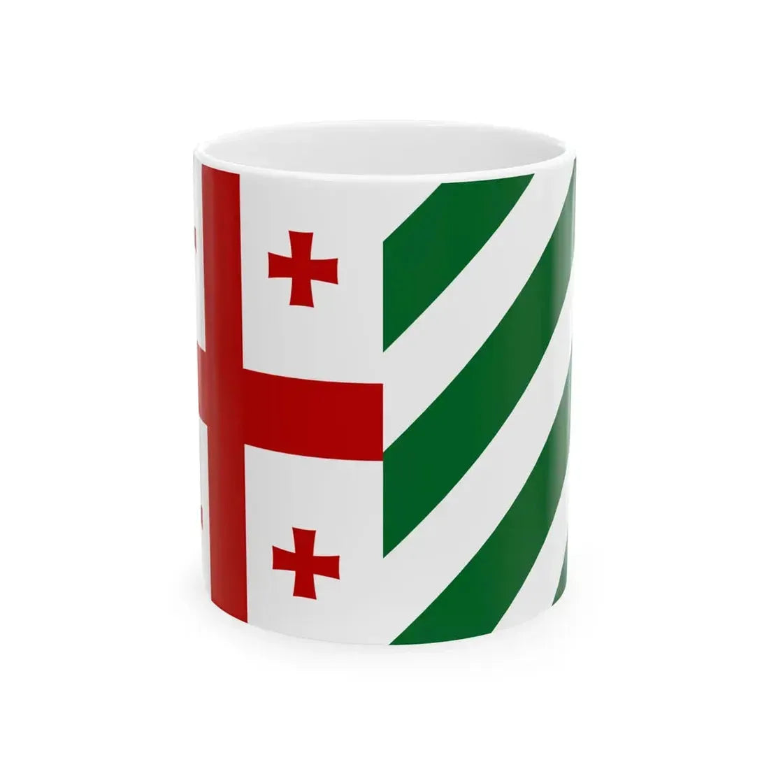 Flag of the Kingdom of Egris-Abkhazia v2 (Georgia) White Coffee Mug 11oz - Go Mug Yourself
