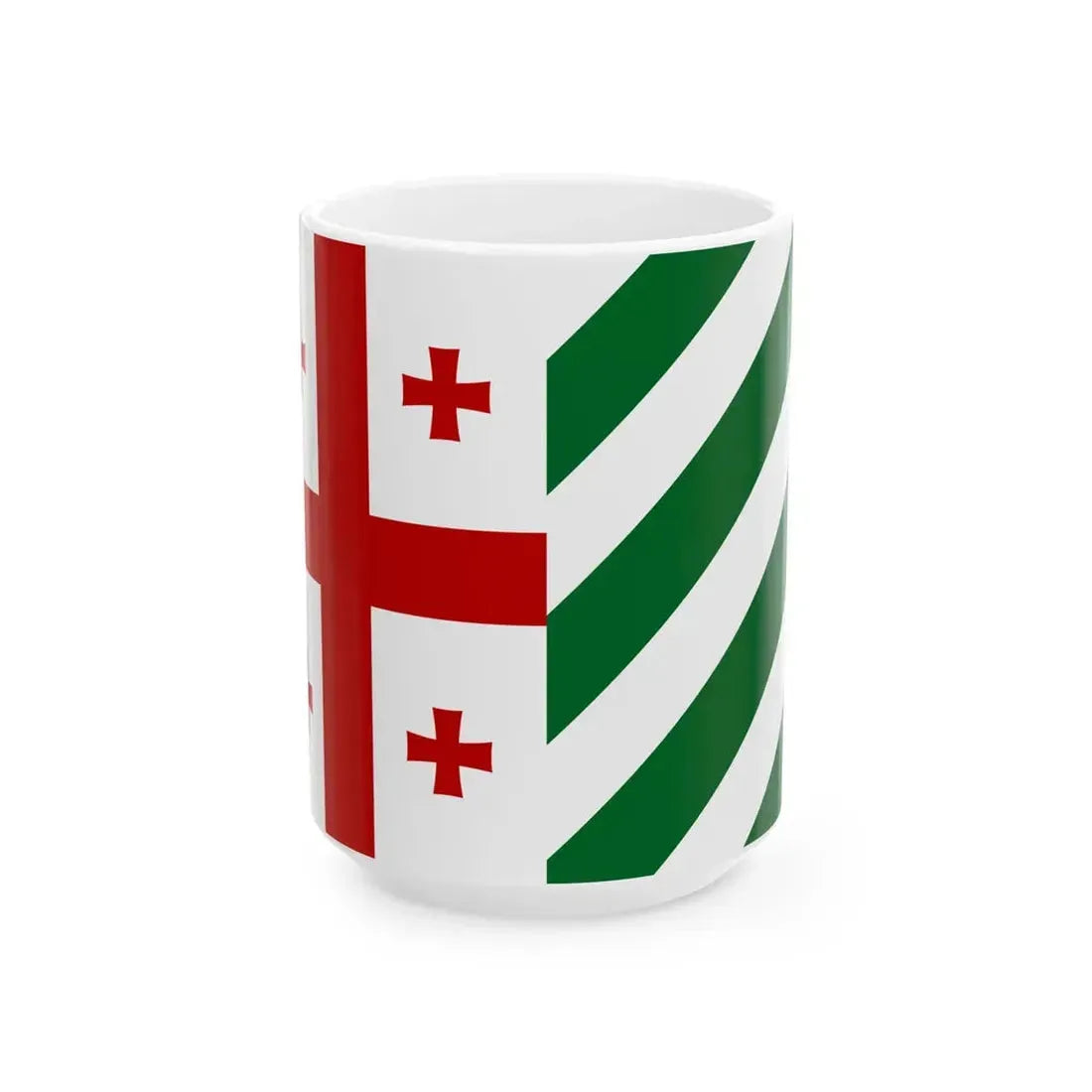 Flag of the Kingdom of Egris-Abkhazia v2 (Georgia) White Coffee Mug 15oz - Go Mug Yourself