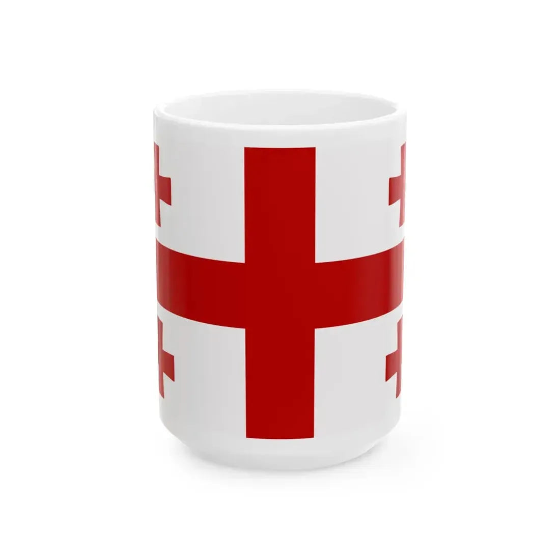 Flag of the Kingdom of Georgia (Georgia) White Coffee Mug 15oz - Go Mug Yourself