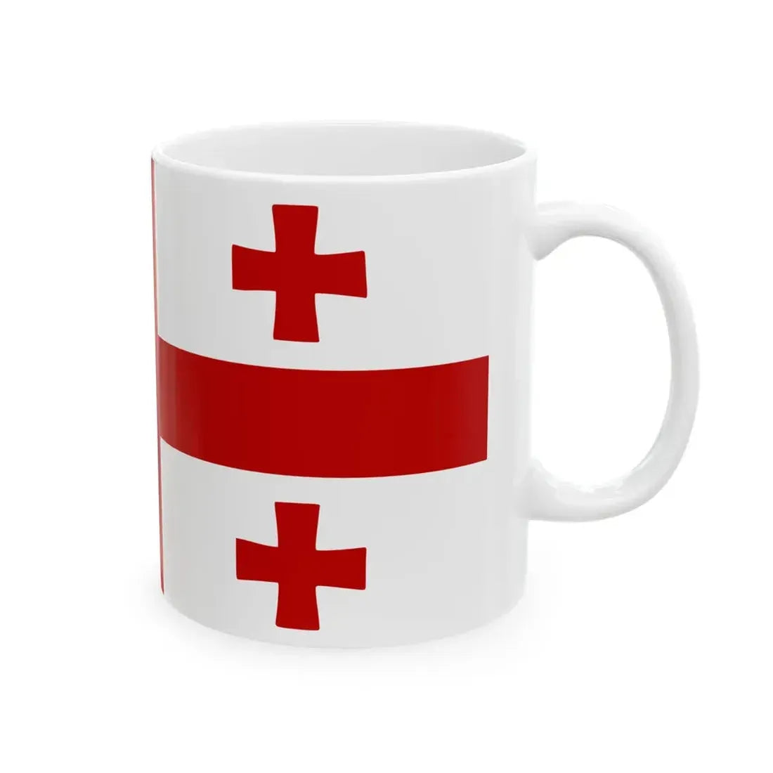 Flag of the Kingdom of Georgia (Georgia) White Coffee Mug - Go Mug Yourself