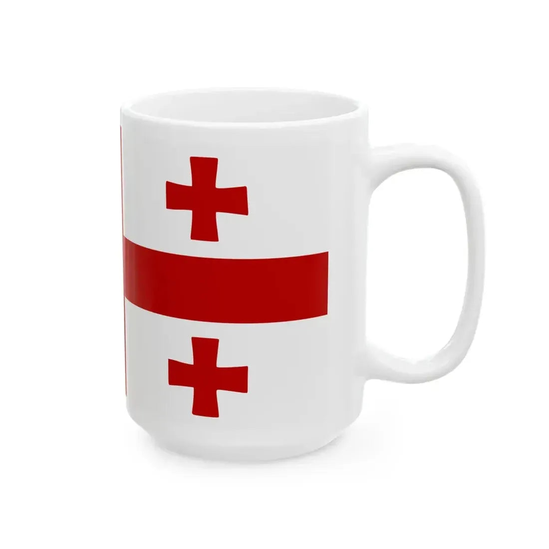 Flag of the Kingdom of Georgia (Georgia) White Coffee Mug - Go Mug Yourself