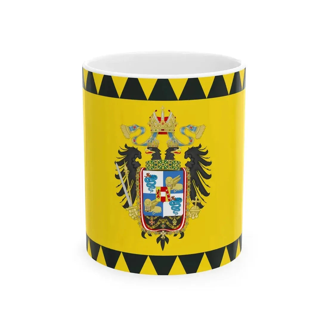 Flag of the Kingdom of LombardyVenetia 1815-1866 type 3 (Italy) White Coffee Mug 11oz - Go Mug Yourself