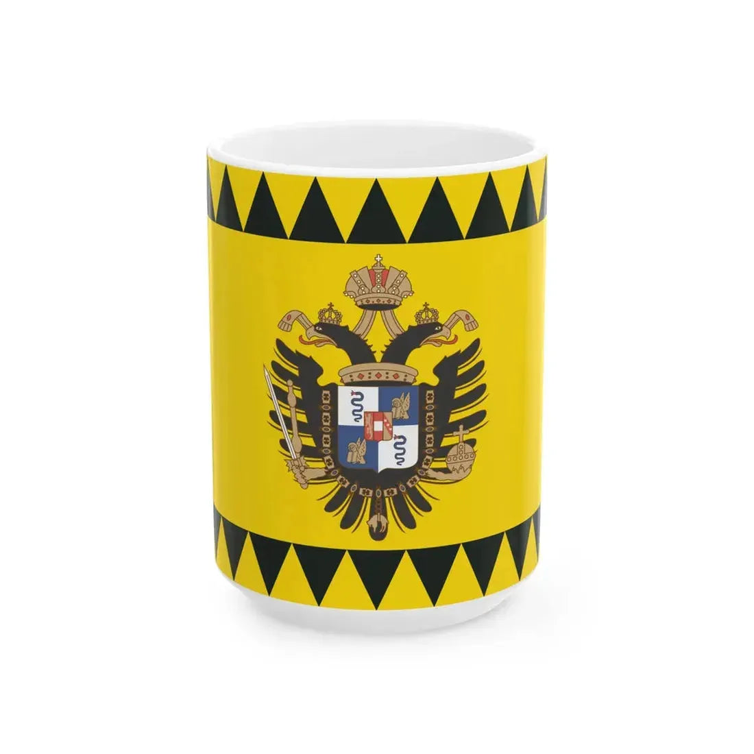 Flag of the Kingdom of LombardyVenetia (Italy) White Coffee Mug 15oz - Go Mug Yourself