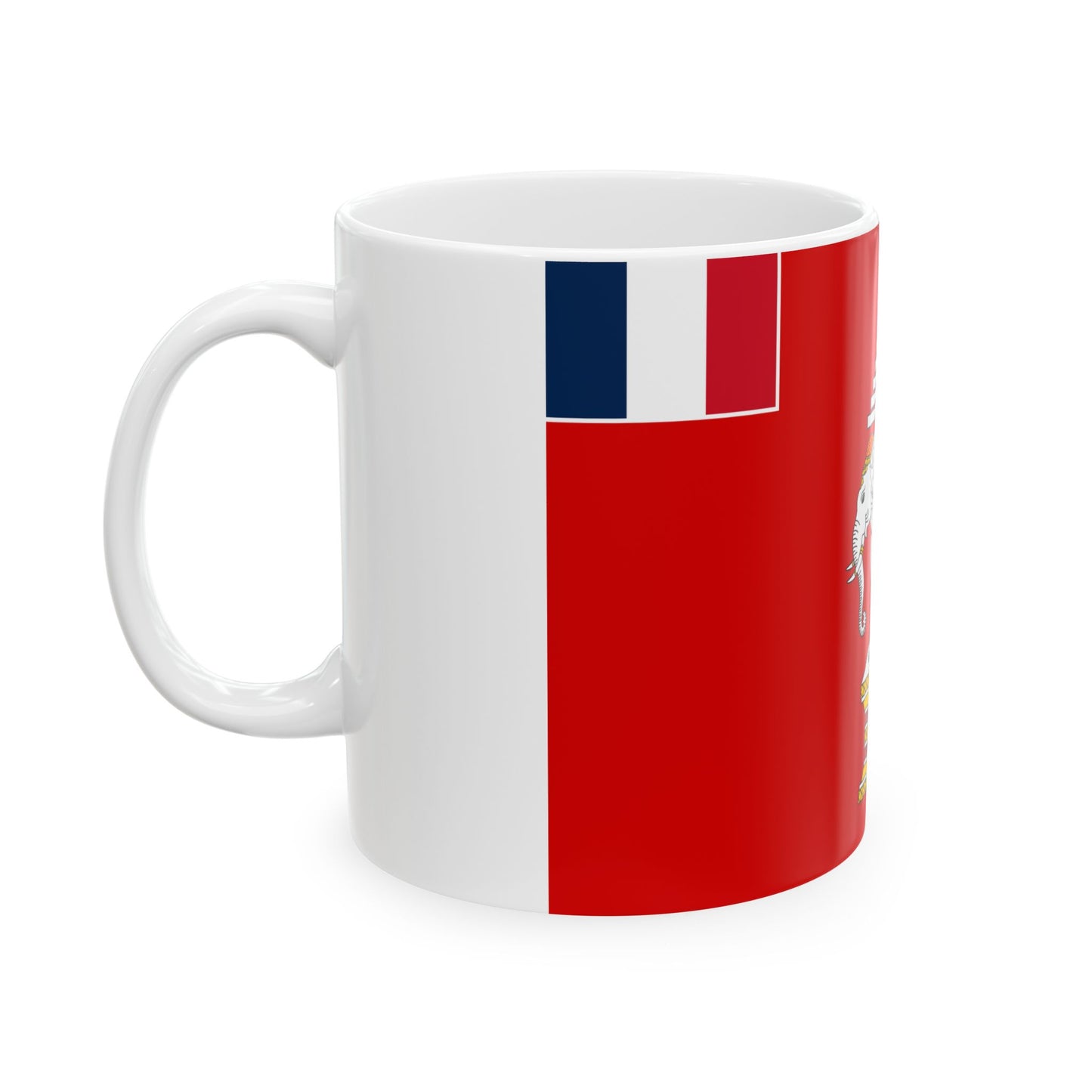 Flag of the Kingdom of Luang Phrabang 1893 - 1946 (France) White Coffee Mug-Go Mug Yourself