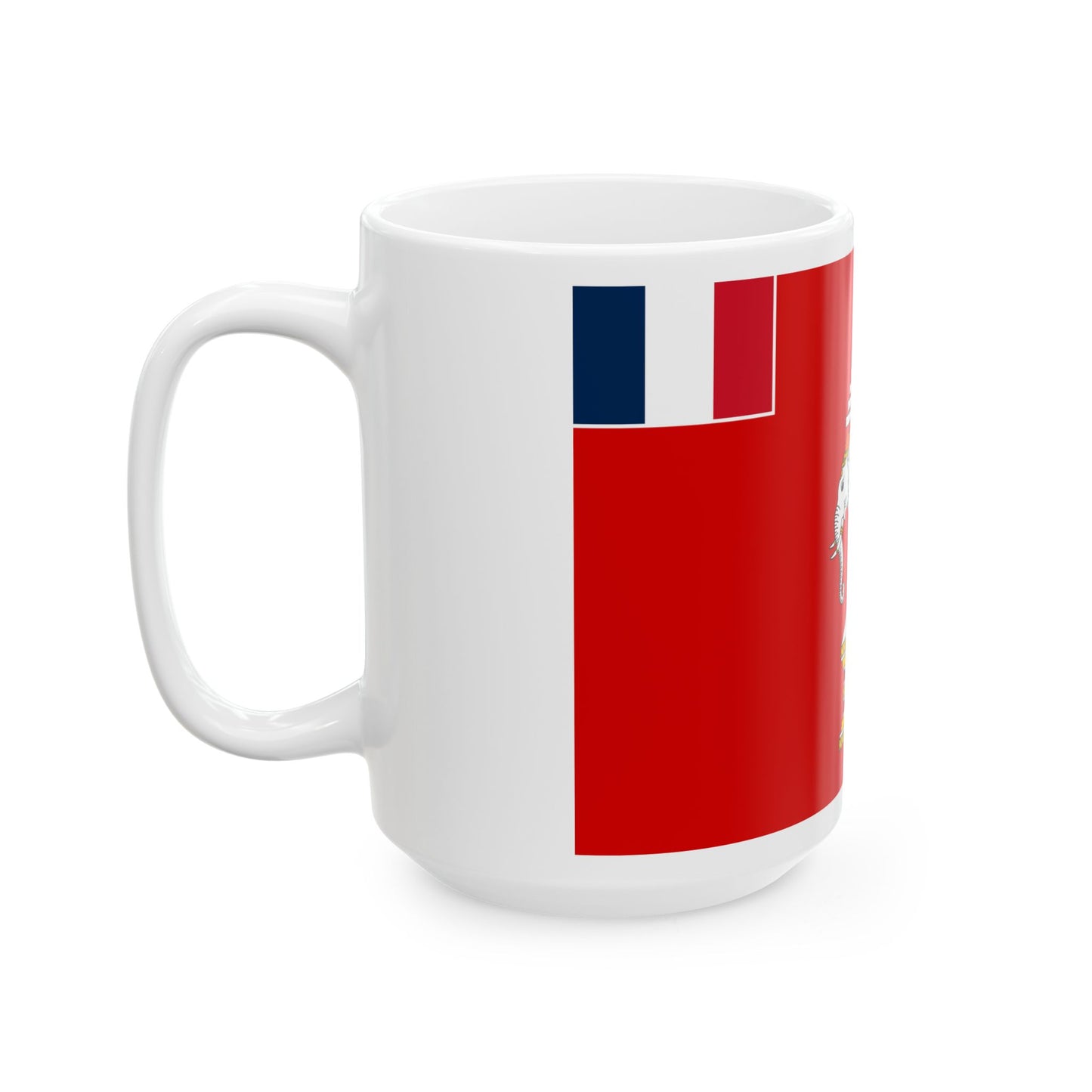 Flag of the Kingdom of Luang Phrabang 1893 - 1946 (France) White Coffee Mug-Go Mug Yourself