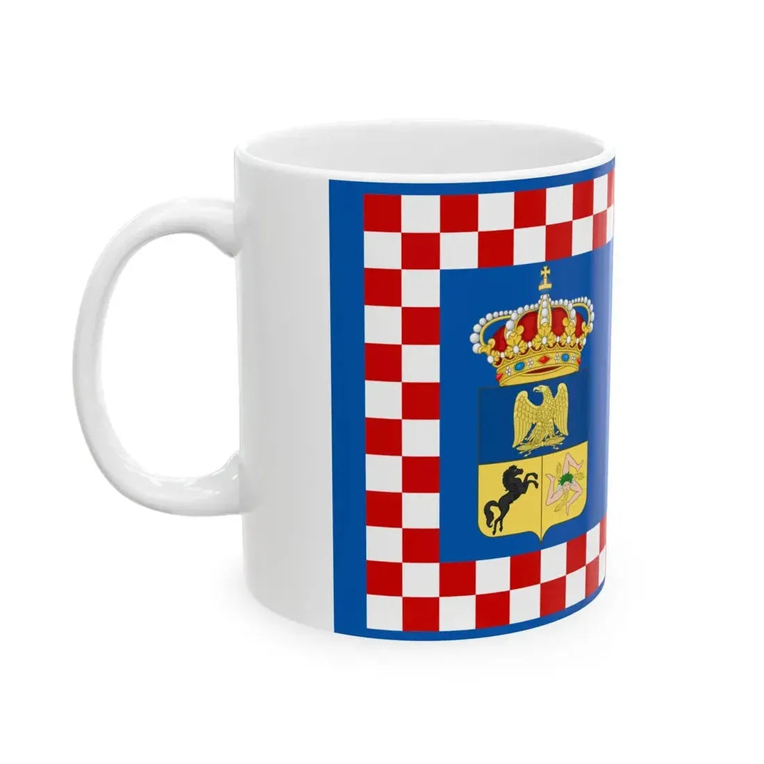 Flag of the Kingdom of Naples 1811 (Italy) White Coffee Mug - Go Mug Yourself