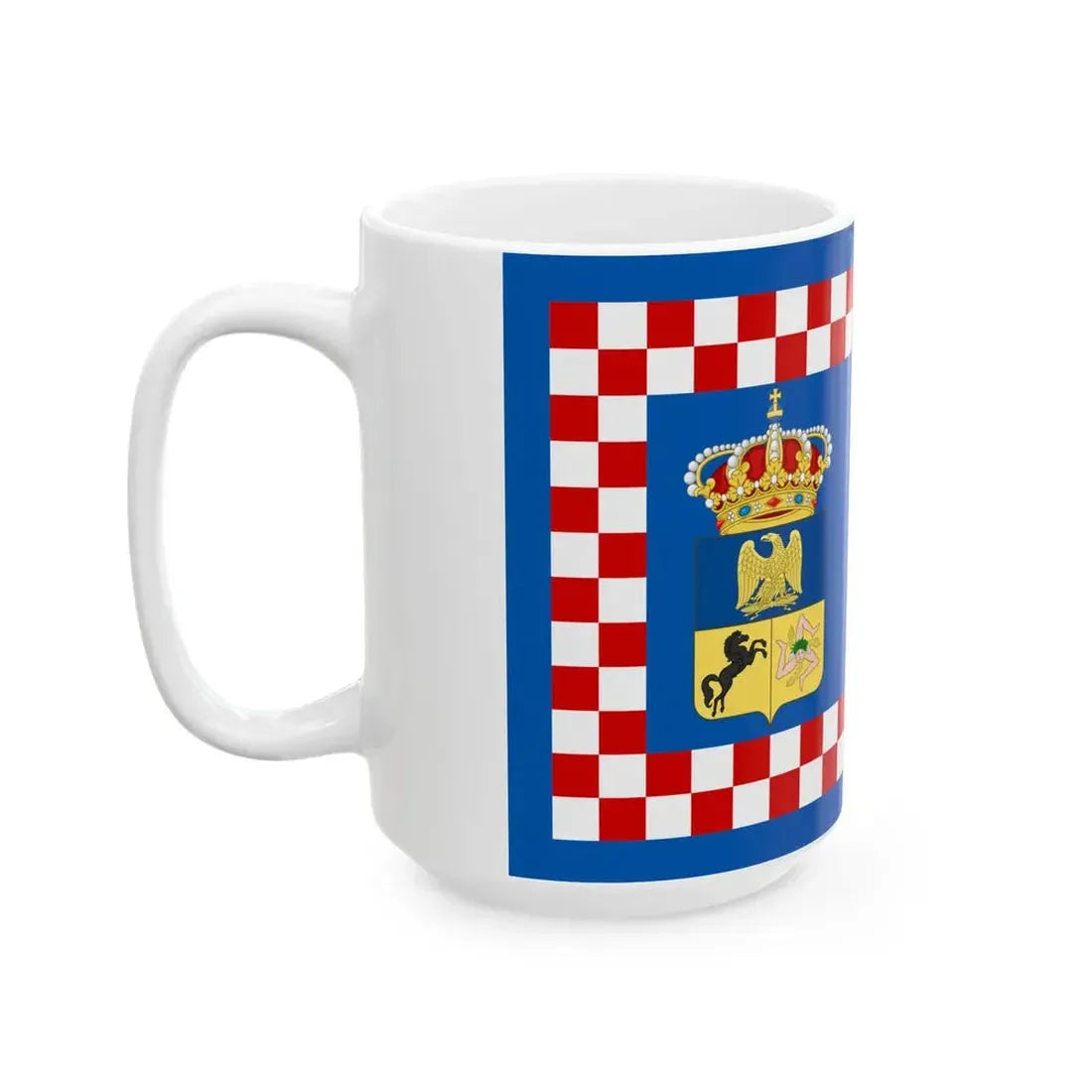 Flag of the Kingdom of Naples 1811 (Italy) White Coffee Mug - Go Mug Yourself