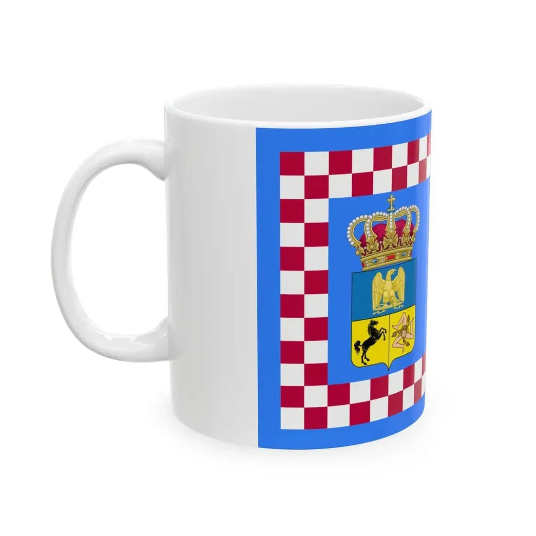 Flag of the Kingdom of Naples 1811 - type 2 (Italy) White Coffee Mug - Go Mug Yourself