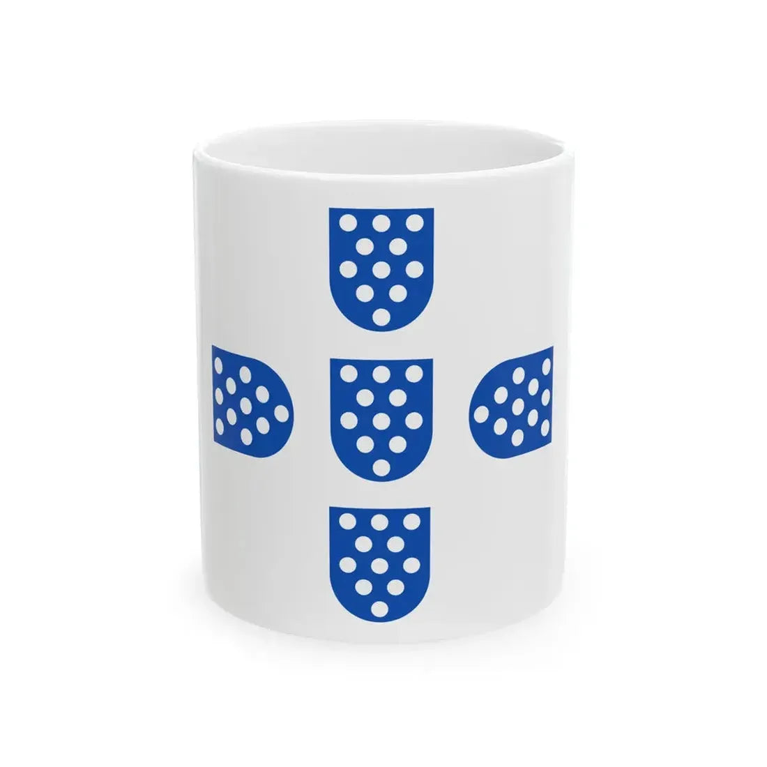 Flag of the Kingdom of Portugal 1185-1248 (Portugal) White Coffee Mug 11oz - Go Mug Yourself