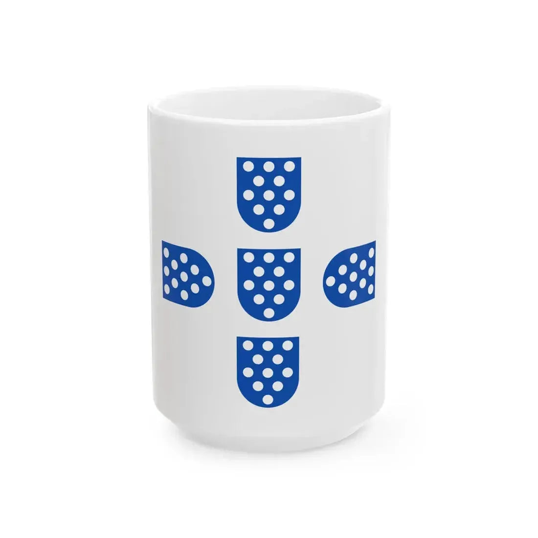 Flag of the Kingdom of Portugal 1185-1248 (Portugal) White Coffee Mug 15oz - Go Mug Yourself