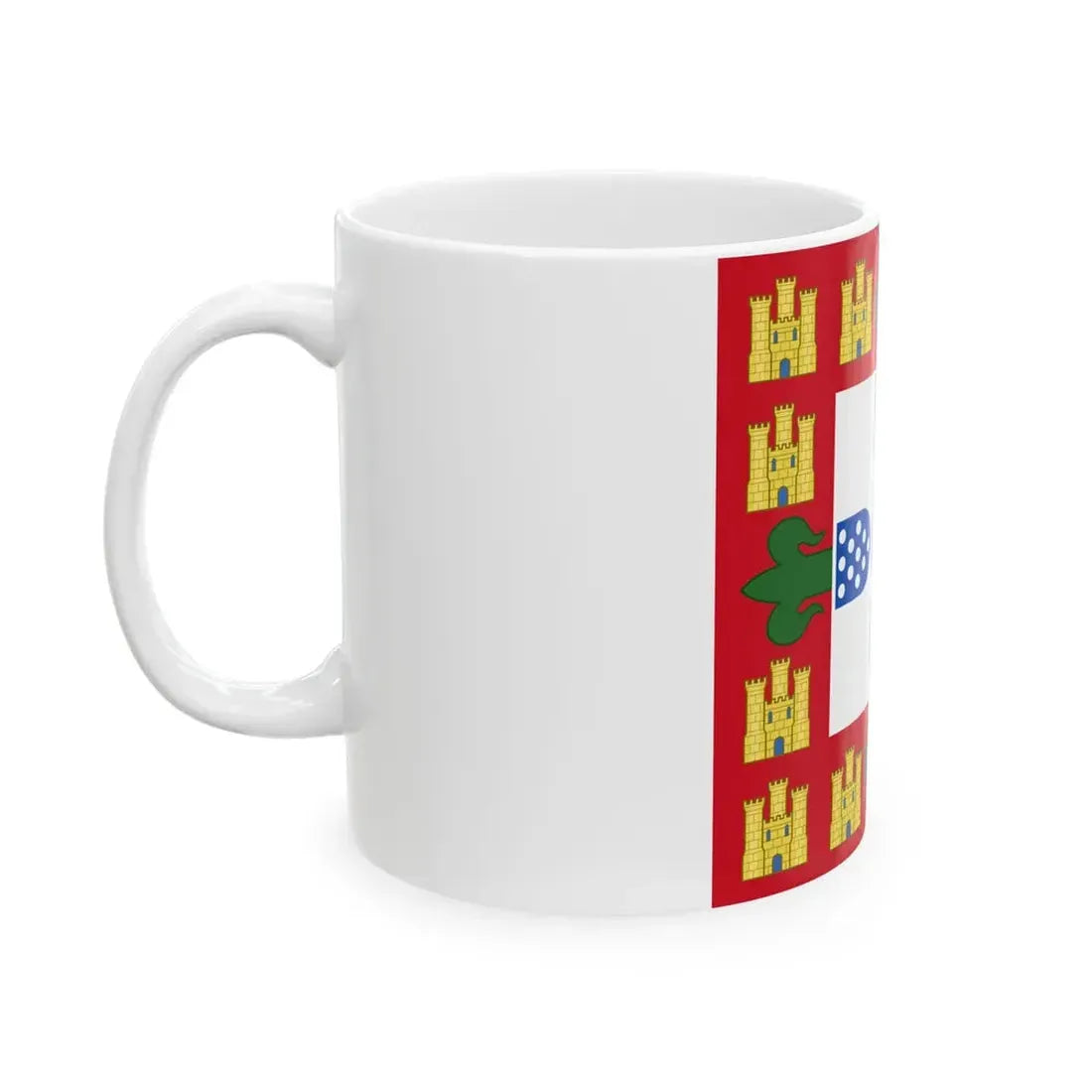 Flag of the Kingdom of Portugal 1385-1485 (Portugal) White Coffee Mug - Go Mug Yourself