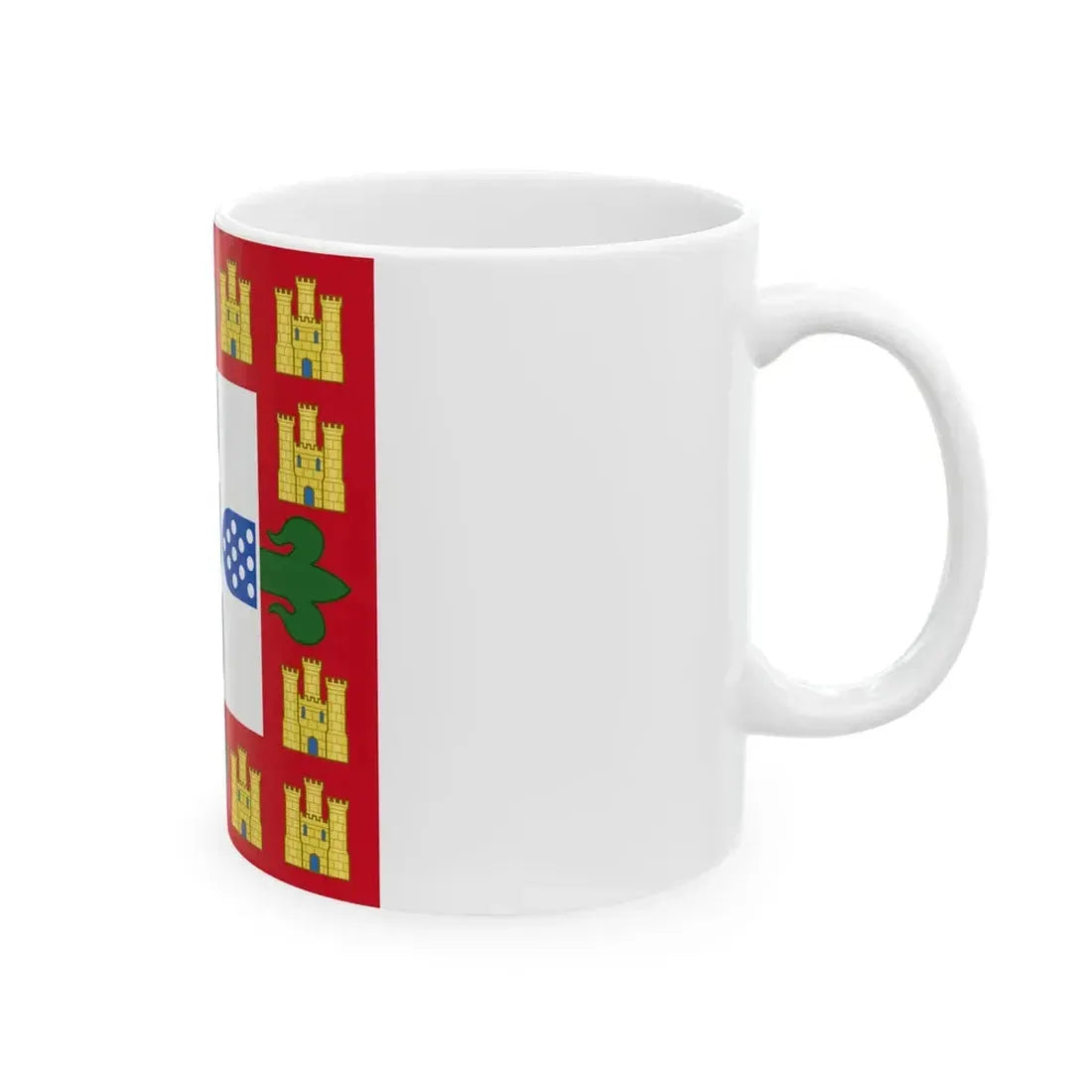 Flag of the Kingdom of Portugal 1385-1485 (Portugal) White Coffee Mug - Go Mug Yourself
