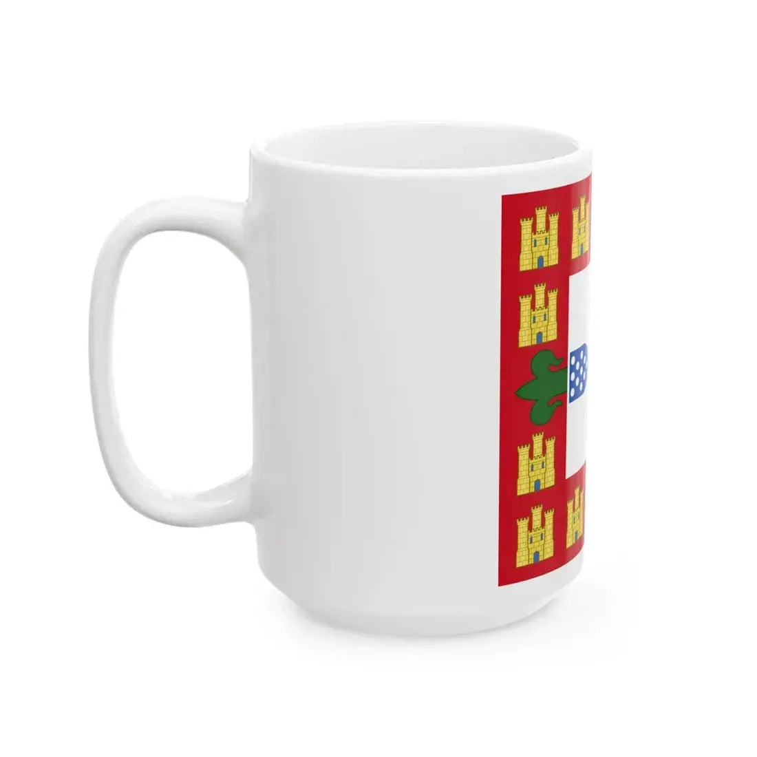Flag of the Kingdom of Portugal 1385-1485 (Portugal) White Coffee Mug - Go Mug Yourself