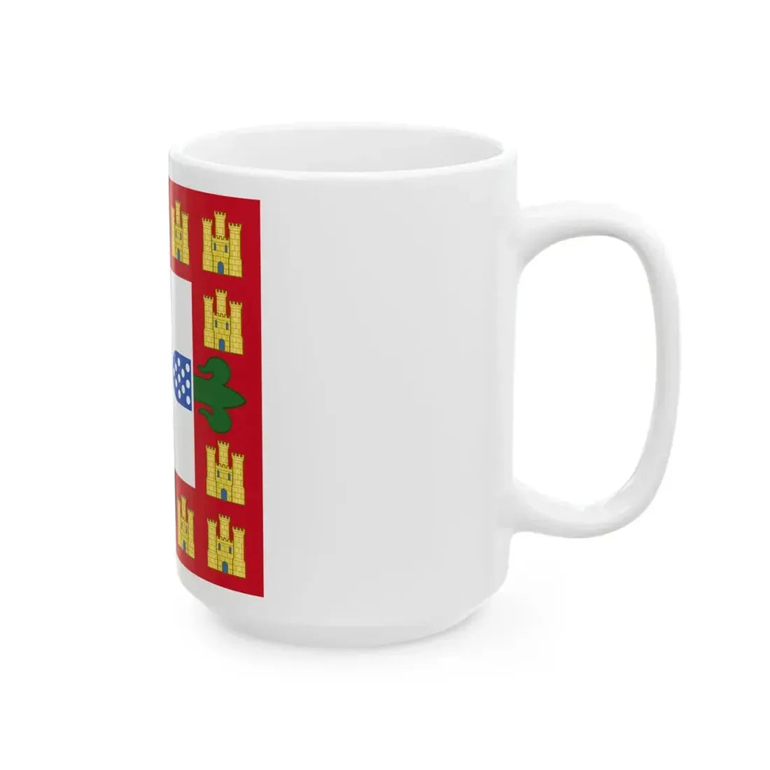 Flag of the Kingdom of Portugal 1385-1485 (Portugal) White Coffee Mug - Go Mug Yourself