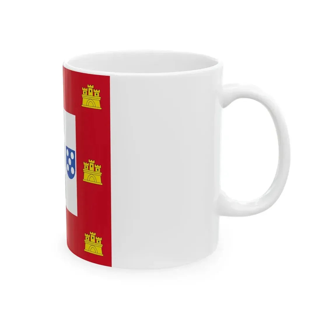 Flag of the Kingdom of Portugal 1485-1495 type 2 (Portugal) White Coffee Mug - Go Mug Yourself