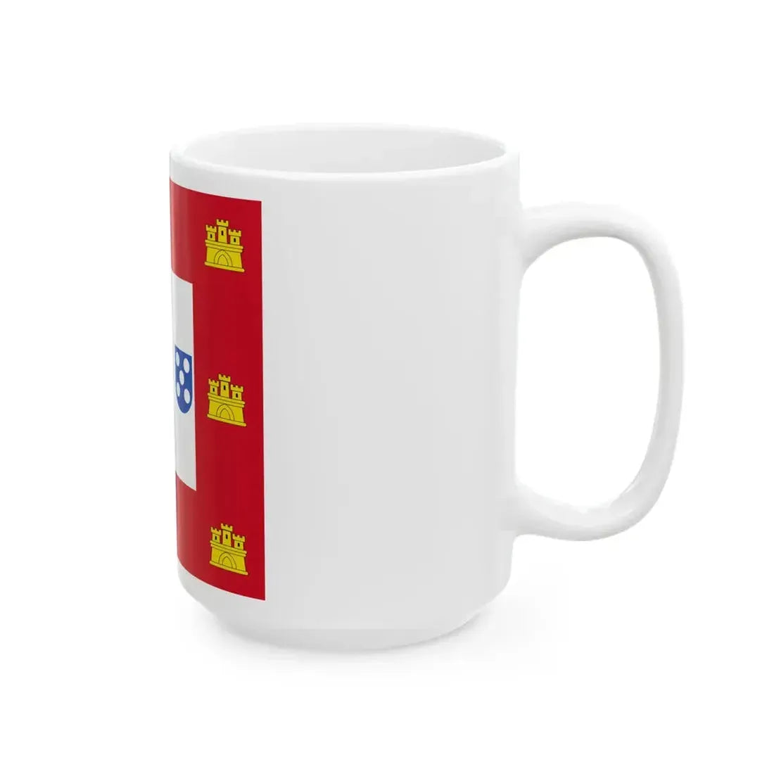 Flag of the Kingdom of Portugal 1485-1495 type 2 (Portugal) White Coffee Mug - Go Mug Yourself