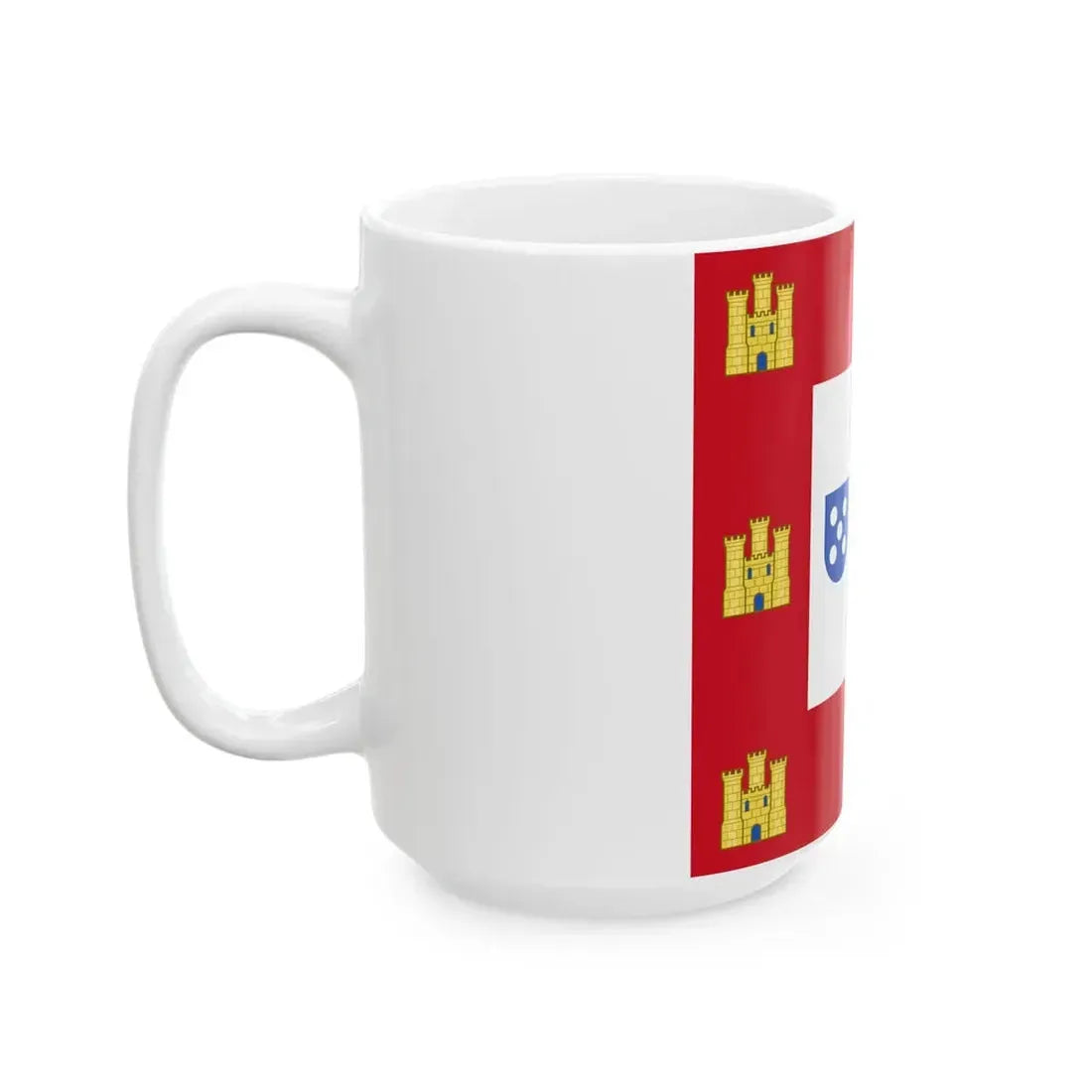 Flag of the Kingdom of Portugal 1485mid-16th century (Portugal) White Coffee Mug - Go Mug Yourself