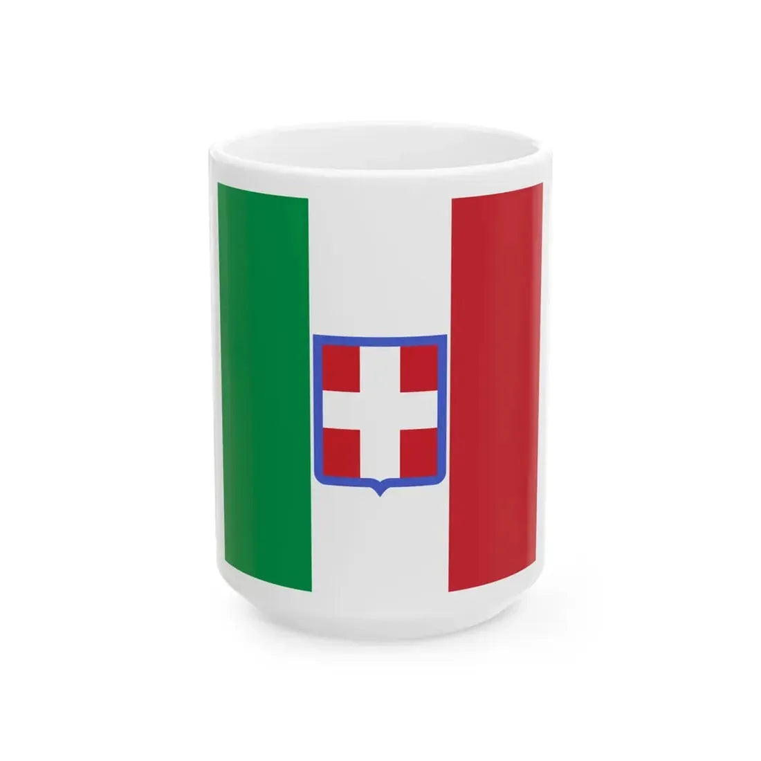 Flag of the Kingdom of Sardinia 1848-1851 (Italy) White Coffee Mug 15oz - Go Mug Yourself