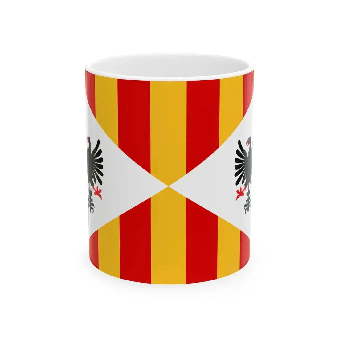 Flag of the Kingdom of Sicily (Italy) White Coffee Mug 11oz - Go Mug Yourself