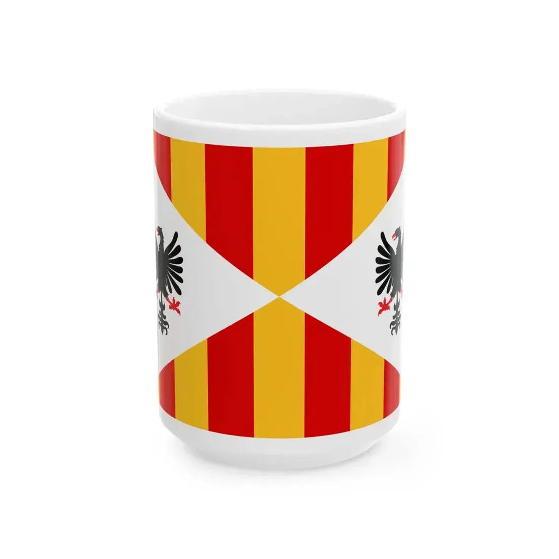 Flag of the Kingdom of Sicily (Italy) White Coffee Mug 15oz - Go Mug Yourself