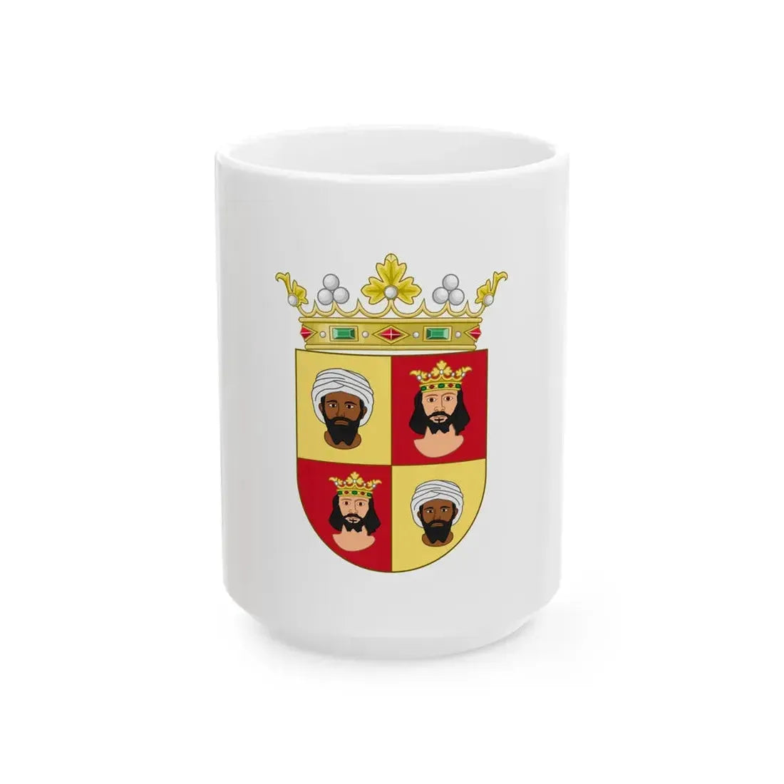 Flag of the Kingdom of the Algarve (Portugal) White Coffee Mug 15oz - Go Mug Yourself