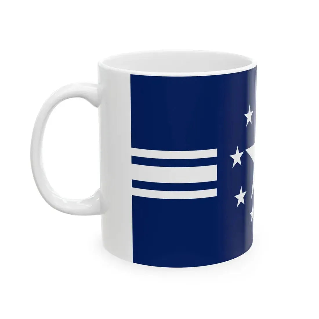 Flag of the Lao Neutralist Movement (Laos) White Coffee Mug - Go Mug Yourself