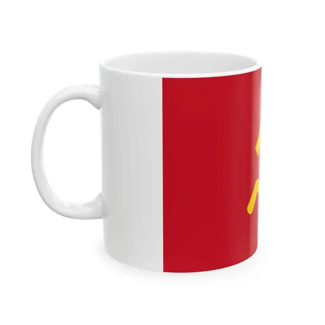 Flag of the Lao Peoples Revolutionary Party (Laos) White Coffee Mug - Go Mug Yourself